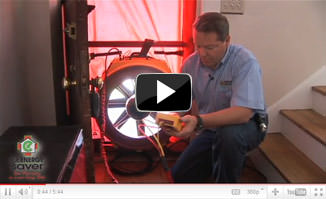 Air sealing and blower door test by your local Dr. Energy Saver in Danbury